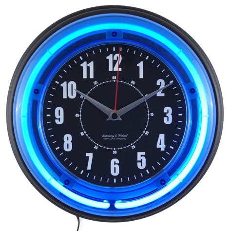 Sterling and Noble 11" Neon Analog Wall Clock for $9 - 40814