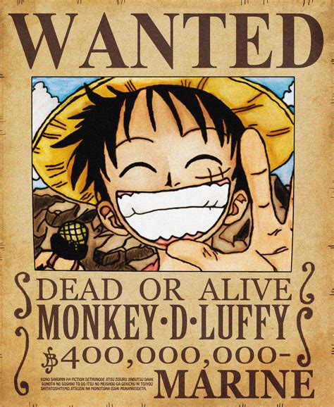 Monkey D. Luffy wanted poster(made by Gath) by Gathqq on DeviantArt