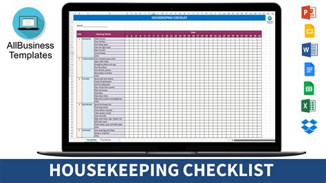 Housekeeping Checklist Excel | Templates at allbusinesstemplates.com