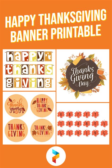 Happy Thanksgiving Banner - 10 Free PDF Printables | Printablee