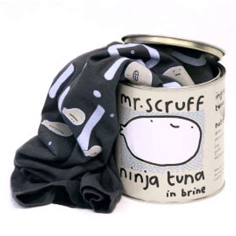 Mr Scruff Ninja Tuna In Brine: T Shirt In A Tin (grey shirt with Ninja ...