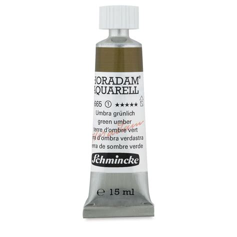 Schmincke Horadam Aquarell Artist Watercolor - Green Umber, 15 ml tube ...