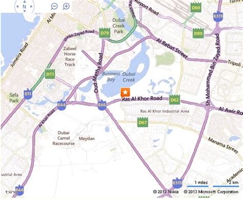 UAE Dubai Metro City Streets Hotels Airport Travel Map Info: Ras Al ...