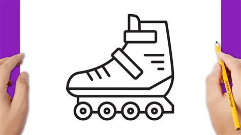 How to draw a roller skate step by step