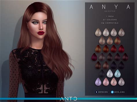 Sims 4 Anto Hair - Templates Printable Free