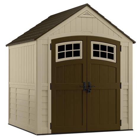 Suncast Sutton 7 ft. 3 in. x 7 ft. 4.5 in. Resin Storage Shed-BMS7791 ...