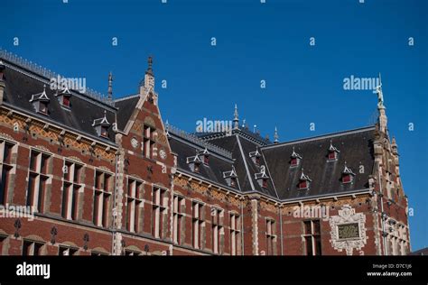 Amsterdam. Central Station architecture Stock Photo - Alamy