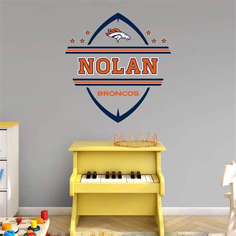 Denver Broncos Personalized Name Wall Decal | Shop Fathead® for Wall ...