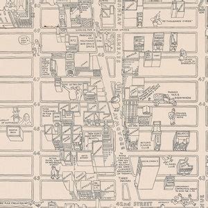 Pictorial Map of the Theater District, New York City, Broadway Theater ...