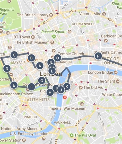 Sightseeing London Map Walking Route - Best Tourist Places in the World