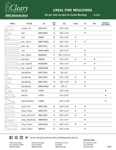 Cleary Millwork Stock Mouldings by clearymillwork - Issuu