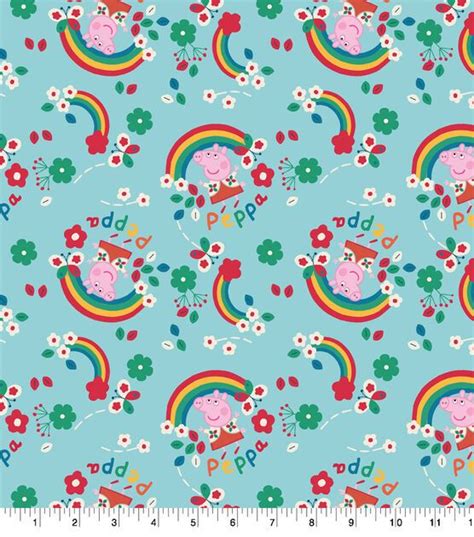 Peppa Pig Wilderness Rainbow Cotton Fabric | JOANN | Pig fabric, Peppa ...