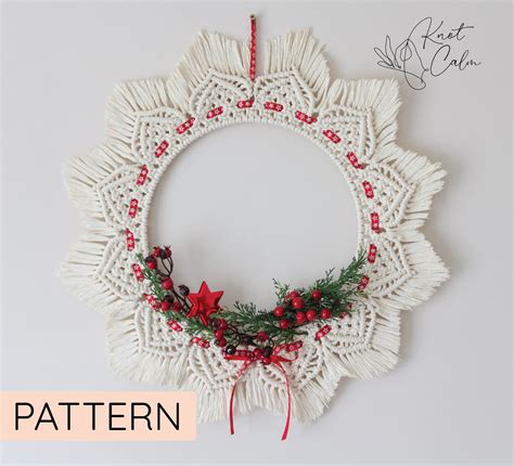 PATTERN Macrame Christmas Wreath - Etsy