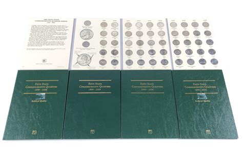 Lot - 5 COMPLETE 50 STATE 1999-2008 COMMEMORATIVE STATEHOOD QUARTER SETS