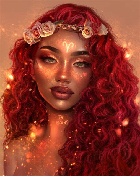 ArtStation - Aries, Tati Moons | Aries aesthetic, Aries art, Zodiac art