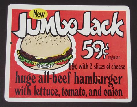 Jumbo Jack sign | Cereal pops, Box signs, Jack in the box