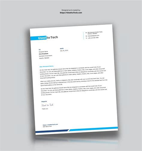 Letterhead Template Word | Mt Home Arts