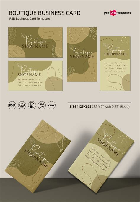 Boutique Business Cards Templates Free