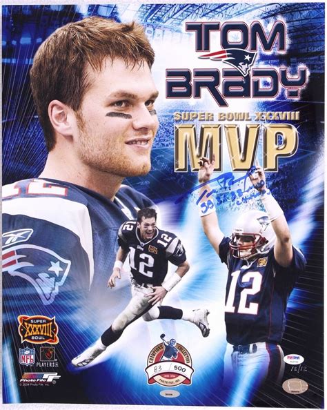 Tom Brady Signed Patriots LE 16x20 Super Bowl MVP Photo Inscribed "SB ...