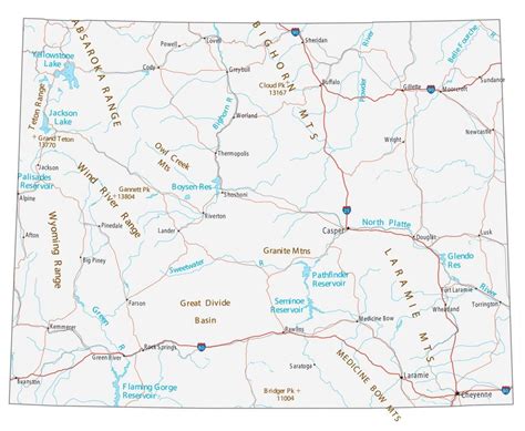 Wyoming State Map With Cities - Alayne Lisabeth