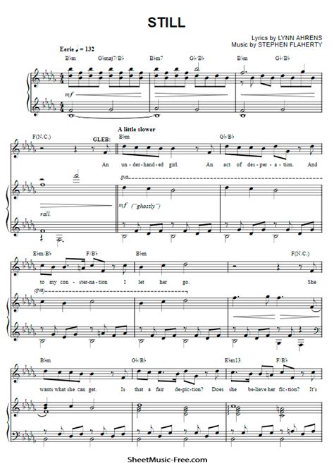 Still Sheet Music PDF Anastasia - ♪ SHEETMUSIC-FREE.COM