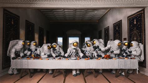 The Last Supper, parody, astronaut, artwork, fantasy art, HD Wallpaper ...