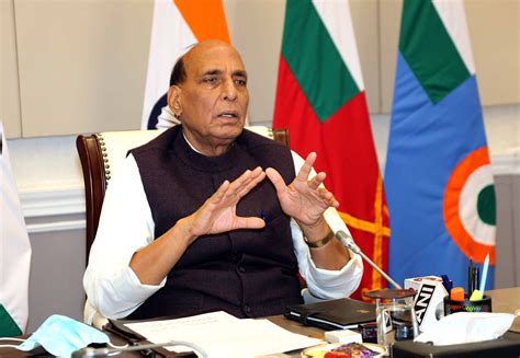 Defence Minister Rajnath Singh holds virtual interaction with his ...