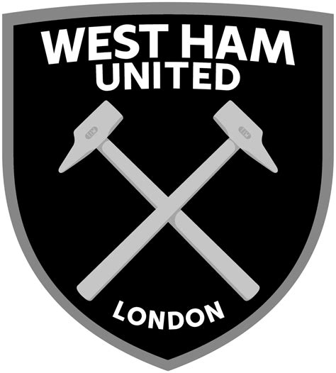 West Ham United FC Logo Black and White (1) – Brands Logos