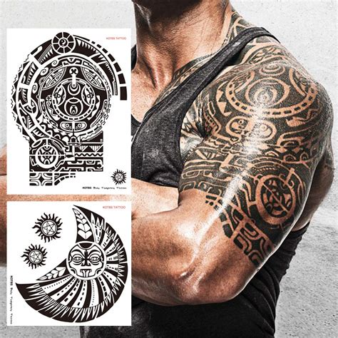 Buy Kotbs 2 Sheets Extra Large Totem Temporary Tattoo Stickers ...