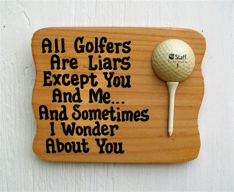 Items similar to Golf Plaque Funny Sign for Golfers All Golfers Are ...