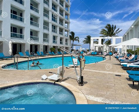 The Swimming Pool at the Conrad Hilton Hotel in Ft. Lauderdale, Florida ...