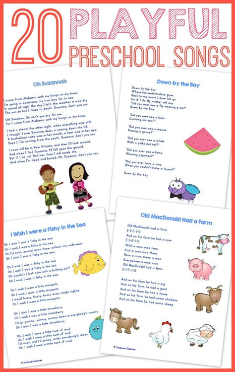 20 Best Preschool Songs {free printable!} - Wildflower Ramblings ...