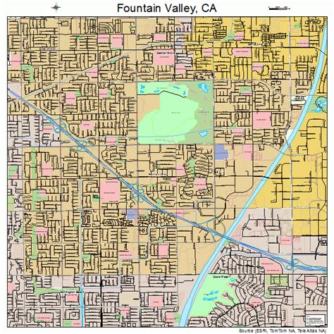 Fountain Valley California Street Map 0625380