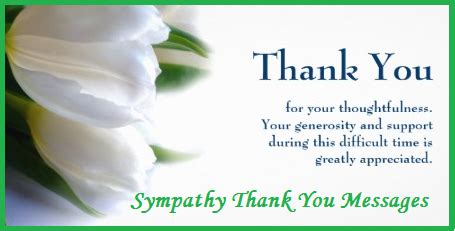 Thank You Messages! : Sympathy/Condolence