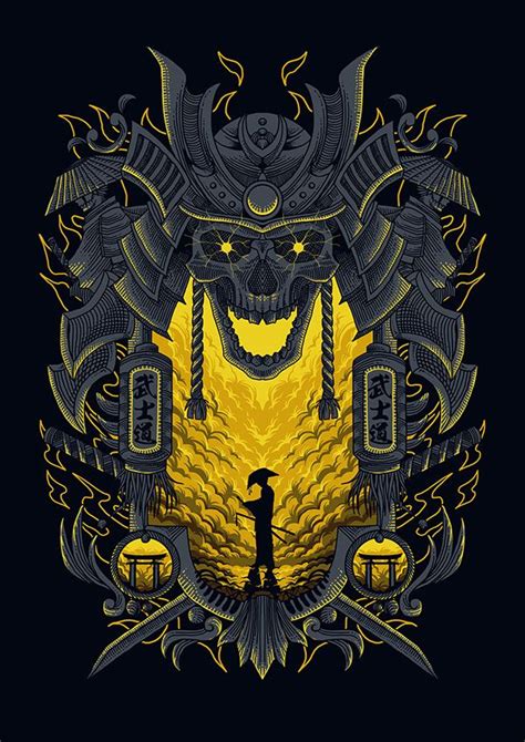 Bushido Illustration on Behance | Skateboard art design, Dark artwork ...