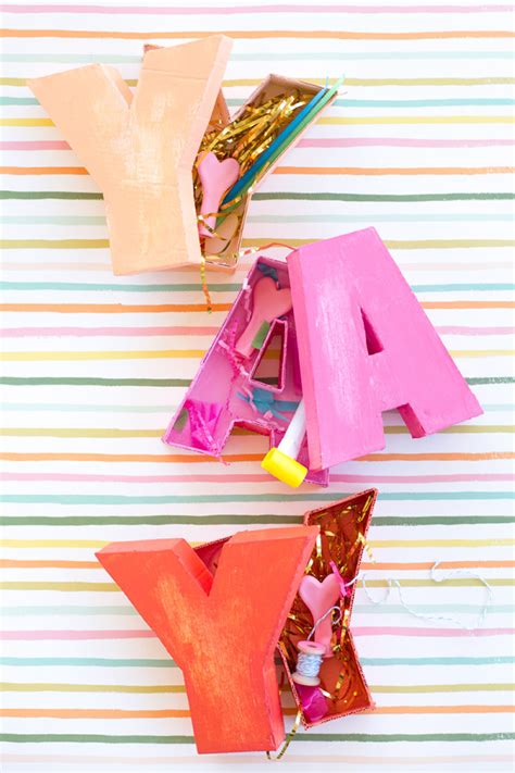 DIY Letter-Shaped Boxes