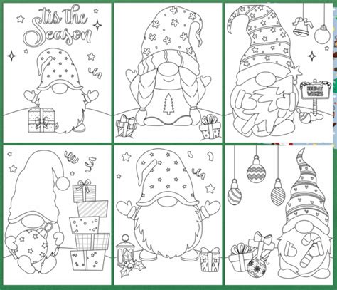 Cute Christmas Gnome Coloring Pages | AllFreeKidsCrafts.com