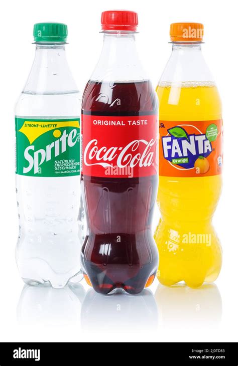 Coca Cola Coca-Cola Fanta Sprite lemonade drinks in plastic bottles ...