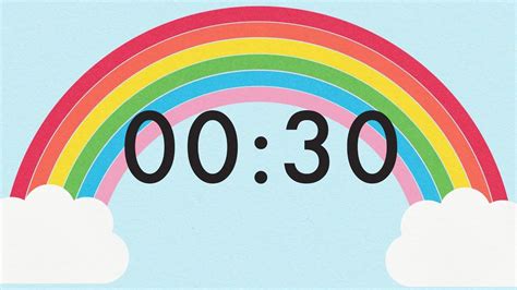 30 Seconds Countdown Rainbow Timer 🌈 in 2021 | Classroom timer ...