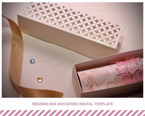 Wedding Box Template Invitation Box Template Birthday Box | Etsy