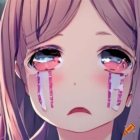 Anime girl expressing sadness on Craiyon