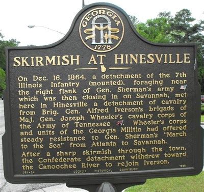 Skirmish at Hinesville - Hinesville, GA - Battlefields on Waymarking.com