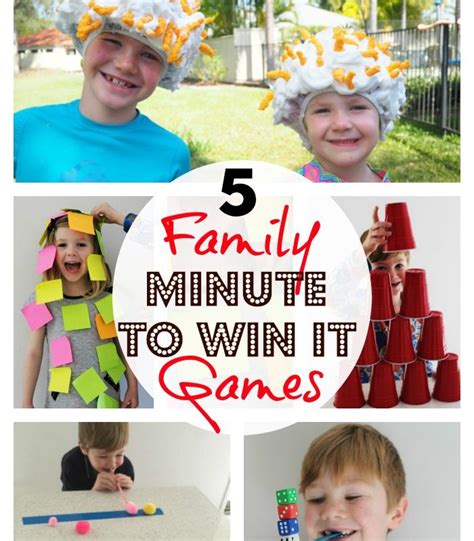 5 Family Minute to Win it Games - Paging Fun Mums