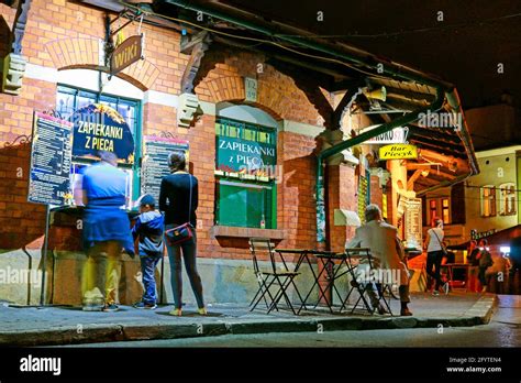 Street food at the Plac Nowy in Kazimierz, former jewish quarter of ...