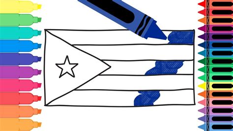 How to Draw Cuba Flag - Drawing the Cuban Flag - Coloring Pages for ...