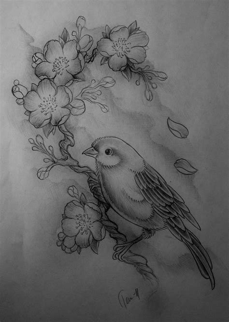 almond tree flower tattoo - Google Search | Mirror tattoos, Birds ...