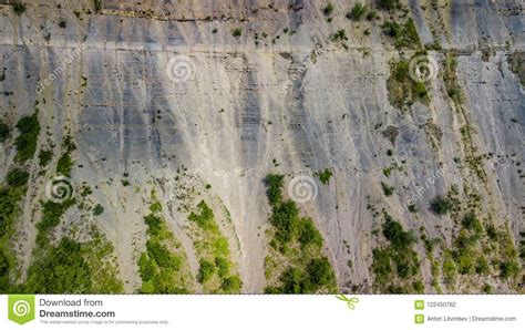 Aerial Landscape of Rocky Terrain with Trees on Background. Stock Photo ...