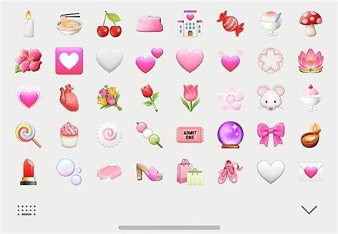 Pink emoji ideas, softcore emojis, coquette emojis Ios Emoji, Emoji Set ...