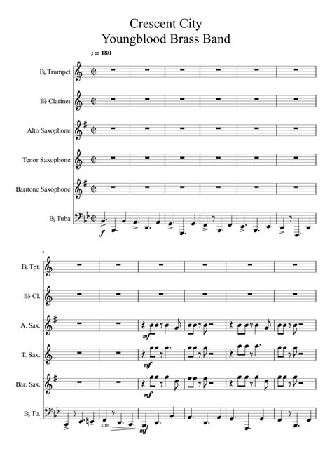 Crescent City - Youngblood Brass Band Sheet music for Clarinet other ...