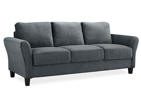 Customer Reviews: Lifestyle Solutions Wesley Microfiber Sofa in Grey ...